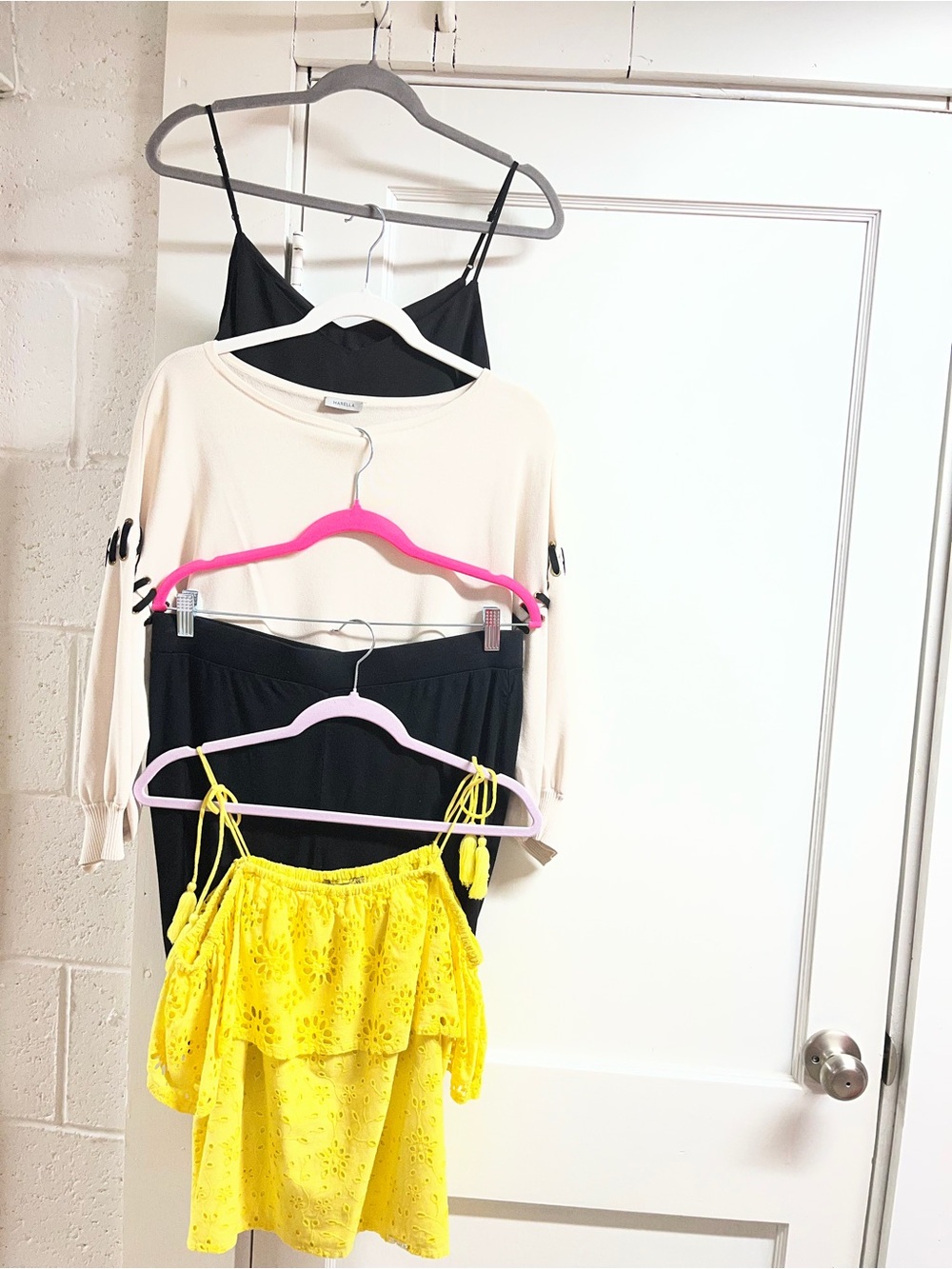 Banana Republic Yellow Eyelet Top